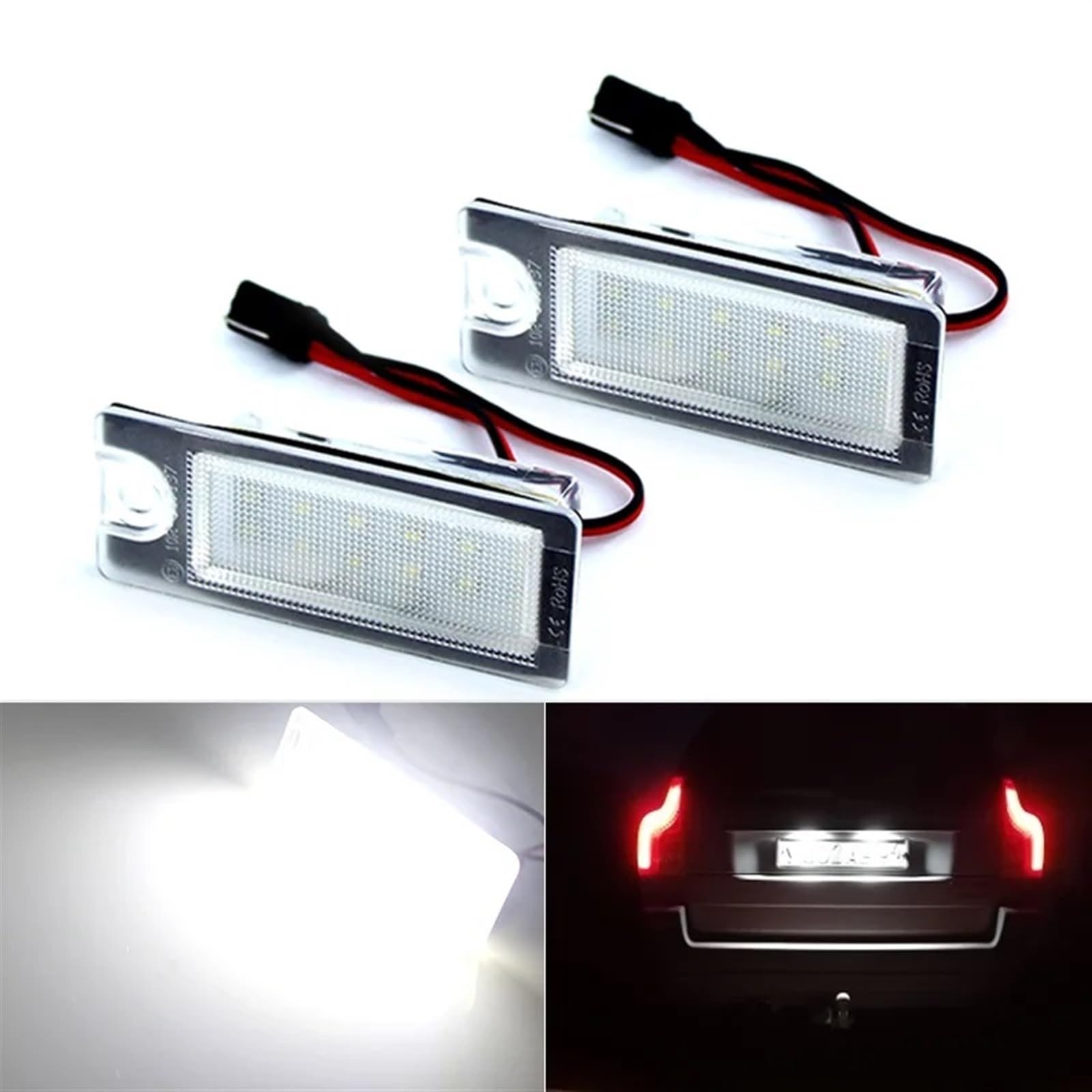 2 Stks/partij Auto Led Kentekenverlichting Geen Fout Lamp 24 Led SMD3528 Voor Vw Golf Vi Variant 2 Stks/partij Auto Led Kentekenverlichting Geen Fout Lamp 24 Led SMD3528 Voor Vw Golf Vi Variant