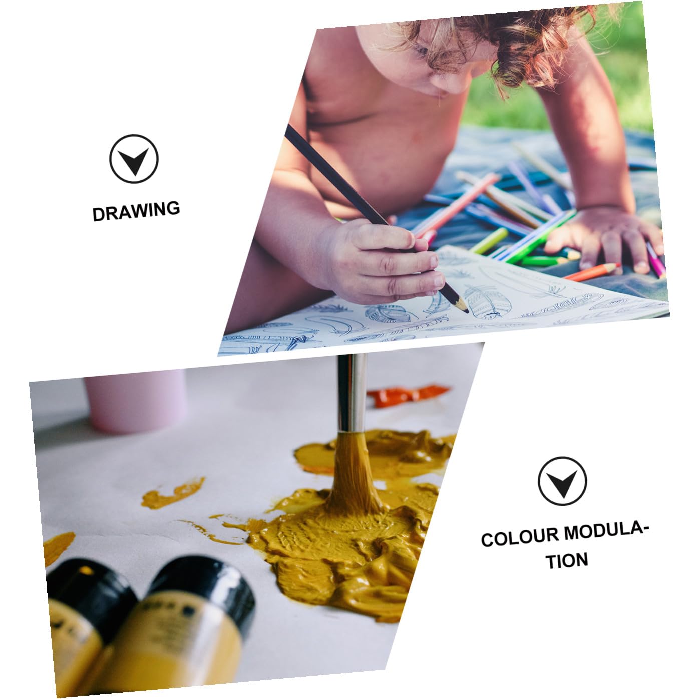 Palette en Céramique à Cinq Couches avec Couvercle pour Peinture la Gouache l'huile, Surface Lisse et Facile à Nettoyer, pour Artistes et Amateurs