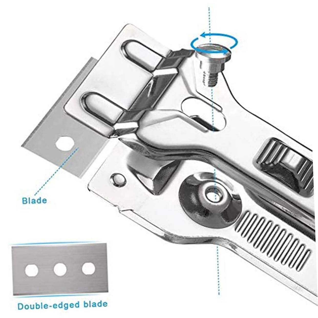 3sets Raschietto per Pulizia per Piano Cottura Vetroceramica e Induzione con Lame Inossidabile AntiGraffio e Facile da Usare