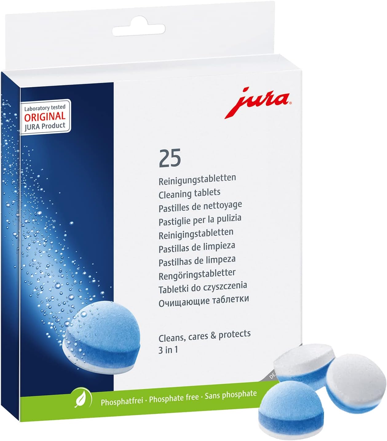 Jura 3-phase cleaning tablets for fully automatic coffee machines, 25045