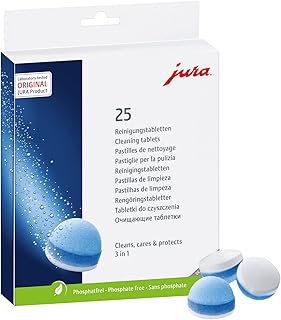 3-Phase Cleaning Tablets 25045 For All Jura Espresso Machines and Automatic Coffee Centers - 25-Count
