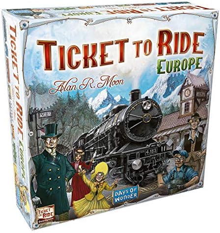 Ticket to Ride Europe Train Board Game for Adults and Family | Ages 8+ | For 2 to 5 players | Average Playtime 30-60 minutes | Made by Days of Wonder