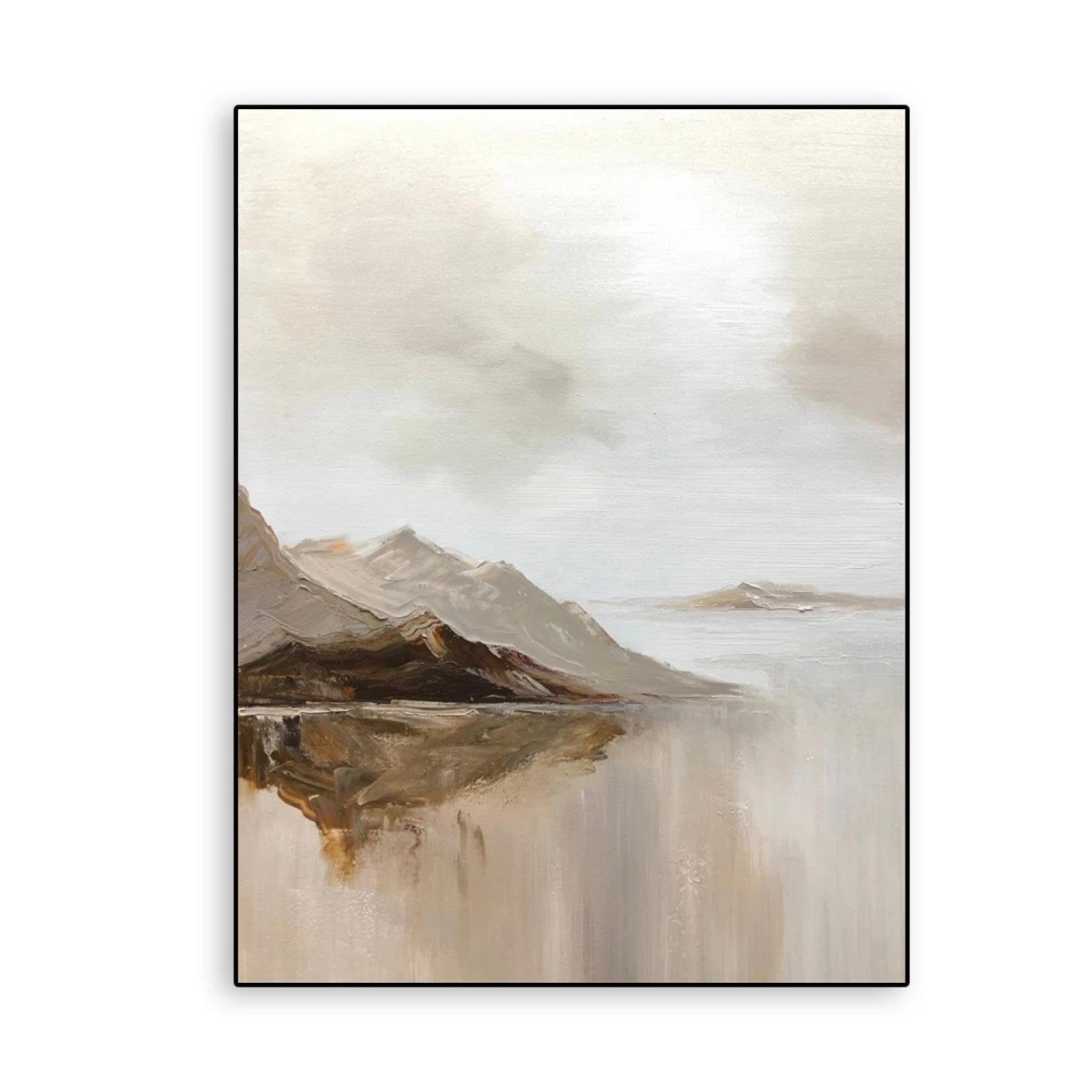 Chaojiart Frameless Abstract Painting Brown Textured Mountain Poster,Canvas Wall Art Picture Minimalist Landscape Print Living Room Decor Cuadros 70X100cm