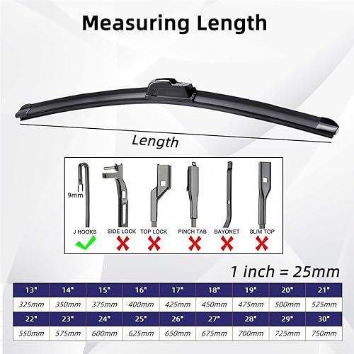 Miniatura 3 de Limpiaparabrisas de automóvil compatible con Daihatsu Terios MK2 J200 F700 2006-2017, limpiaparabrisas delantero y trasero de goma suave,