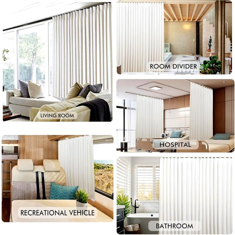 Image of MetDeals Aluminium Deluxe Silent Channel Curtain Track with Smooth Runners & Ceiling Fit Bracket,Hook,End Caps, Screw & Wall Plug | Curtain Rail System for Home & Office(Black Color,3.5 Feet)