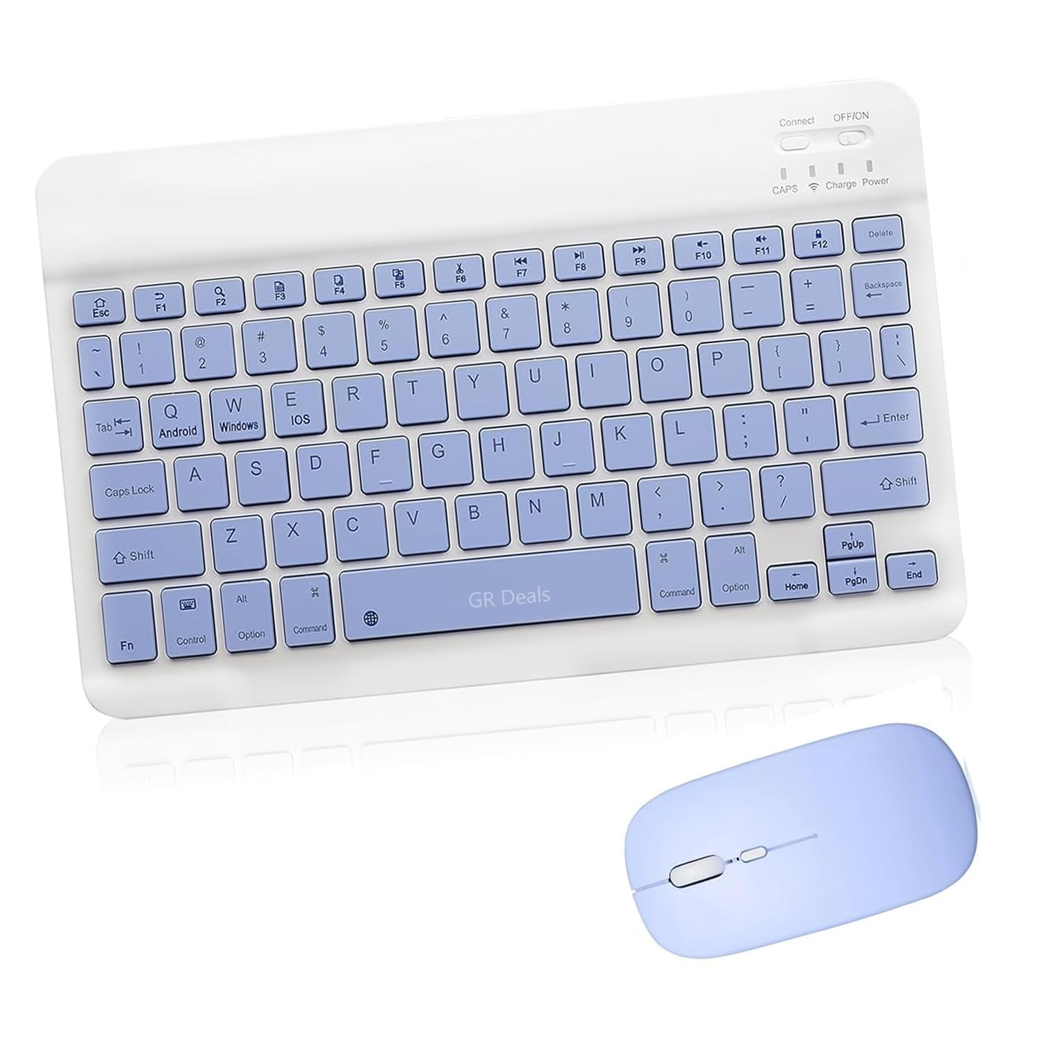 ToyNeX Bluetooth Keyboard and Mouse Combo Portable Wireless Keyboard Mouse Set for Pad/Phone/OS/and Above Samsun Tablet Phone Smartphone Android Windows (Purple)-picture-27