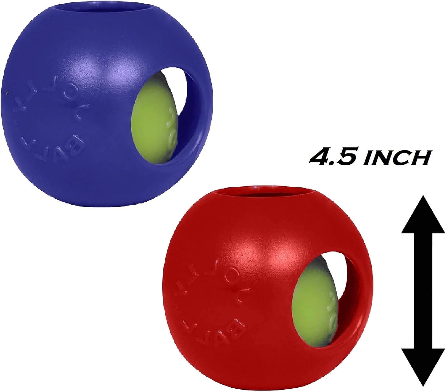 Unique Ball in a Ball Floating Teaser Dog Toy Choose Size and Color (Both Colors, Small)