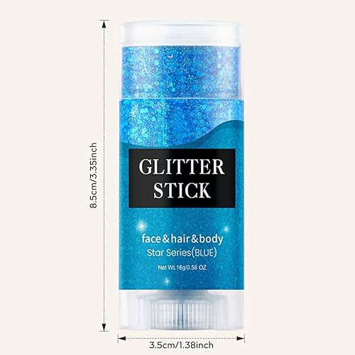 Red Green and White Christmas Body & Face Glitter Stick,【Waterproof】【Long-Lasting】【Sparkling】 for Singer Concert Outfits, Festival Rave Mermaid Accessories Chunky Glitter Makeup for Women (09#)(Purple)