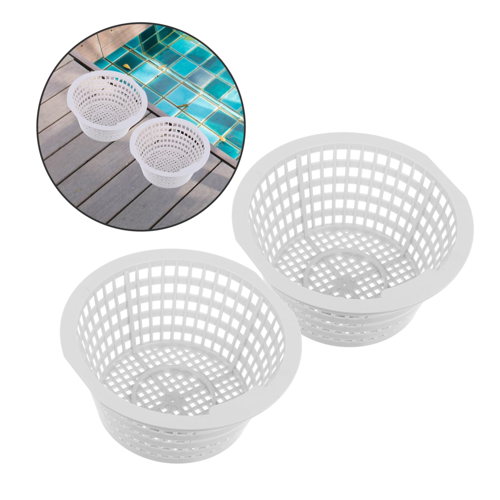 Kisangel 6 Piezas Skimmer para Piscina Elevada Cesta Colador Piscina Cesta De La De La Piscina Accesorios para Piscinas Elevadas Cesta De Filtro De Piscina Cesta De Piscina Abs