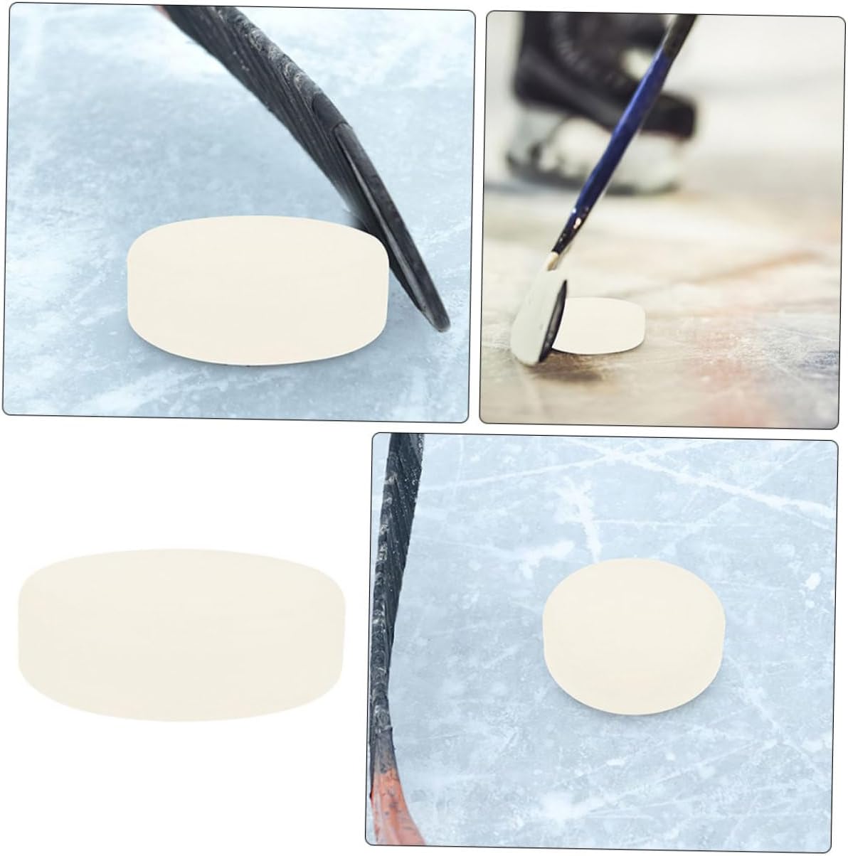 KOMBIUDA 6pcs Professional Hockey Pucks Ice Pucks Matte Hockey Training Ball for Game Practice