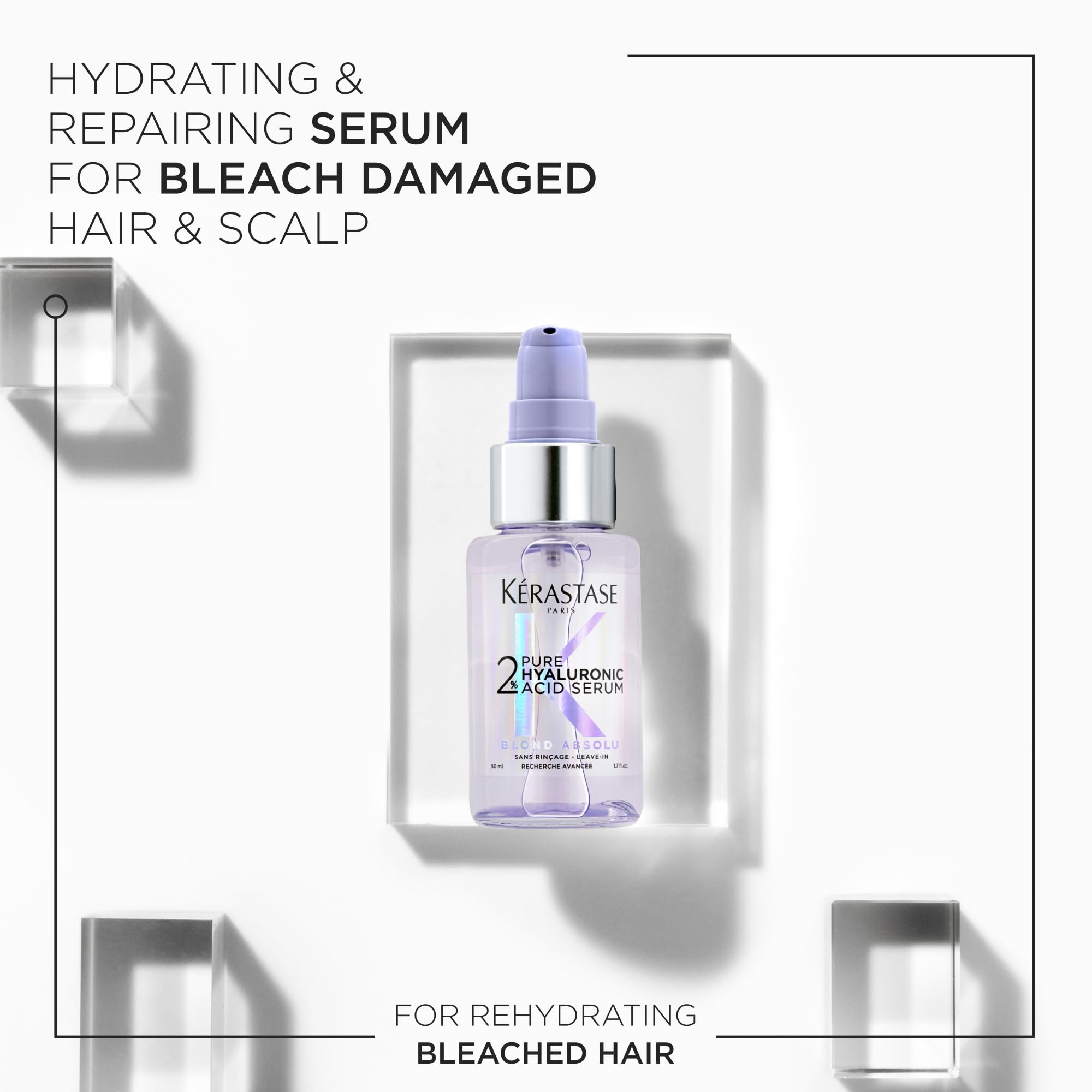 KÉRASTASE Absolu Blond - Serum naprawcze i wzmacniające z czystym kwasem hialuronowym 2% - do włosów blond - rozjaśnione i rozjaśniane - lekka konsystencja - 50 ml