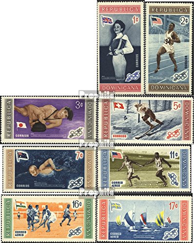 Prophila Collection Dominican Repubblica Michel.-No..: 660A-667A (Completa Edizione) 1958 Olympics. Giochi in Melbourne (Francobolli per i Collezionisti) Olimpiadi