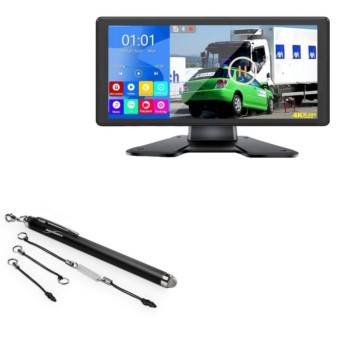 BoxWave Stylus Pen Compatible with Voonoa RV Backup Camera System (10.36 in) - EverTouch Capacitive Stylus, Fiber Tip Capacitive Stylus Pen - Jet Black