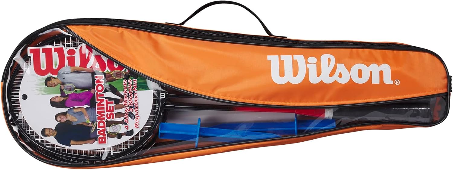 WILSON Badminton 4 PC Kit V2 1 Set of Tennis, Adult Unisex