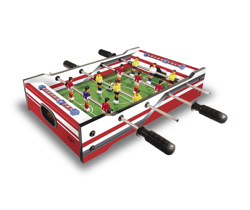 Carromco Multigame FLIP-XM 2 w 1 – multigamowy stół do gry z 2 grami stołowymi, hokej stołowy/hokej z 2 pchaczami i meczem piłkarzyków/piłkarzykami z 2 piłkami