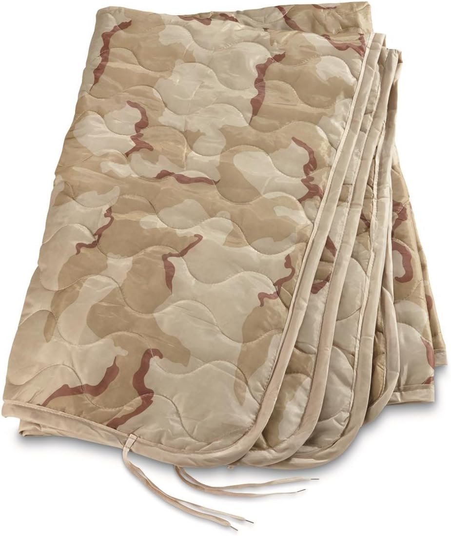 Military Style Poncho Liner Blanket - Woobie (Desert Camo DCU)