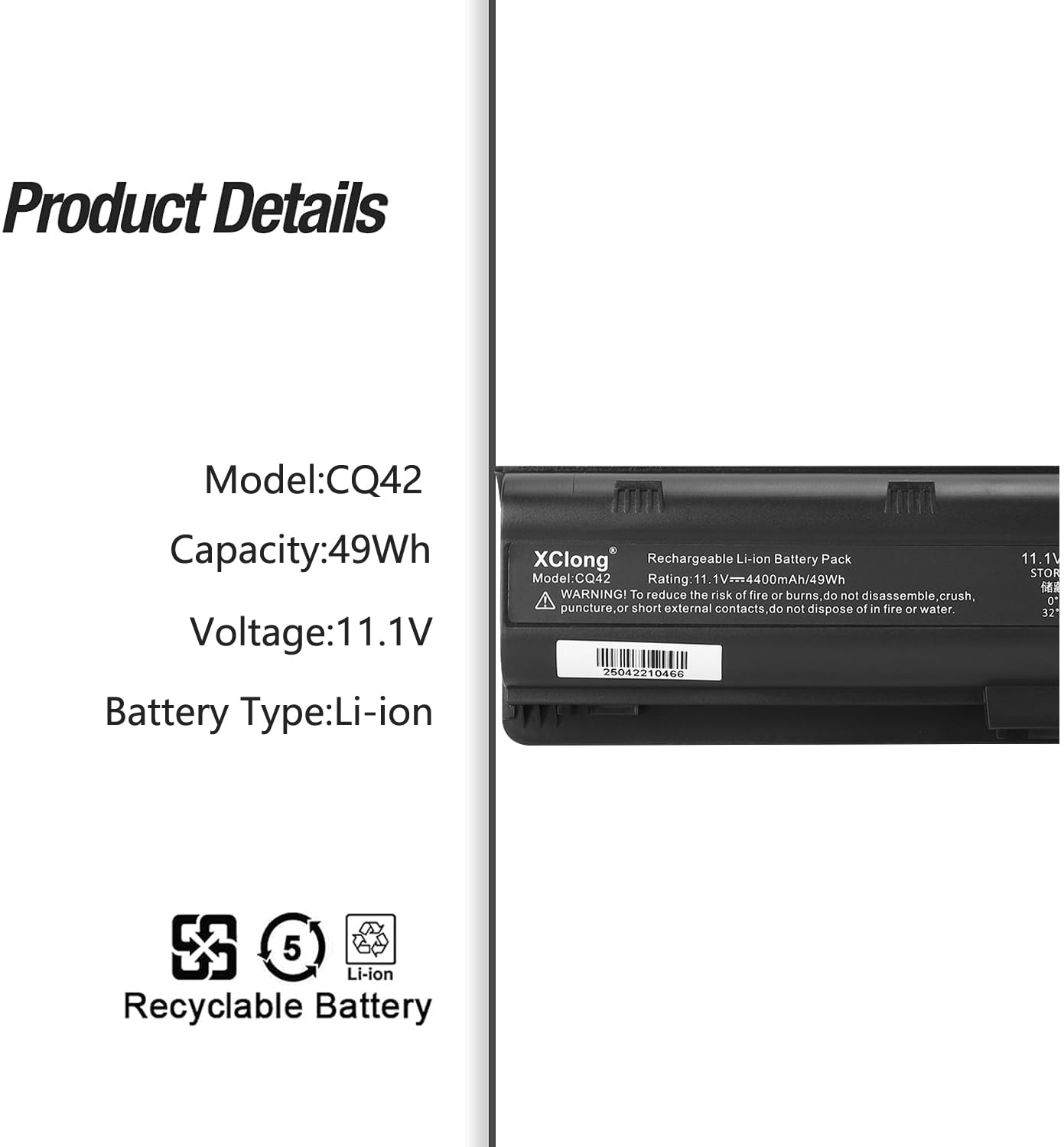 MU06 MU09 593553-001 Laptop Batería para HP 240 245 250 255 430 450 635 650 655 2000 Pavilion G6 G7 Compaq Presario CQ56 CQ57 CQ58 CQ62 593554-001 593562-001 636631-001 HSTNN-LB0W HSTNN-Q62C