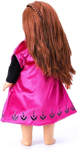 Miniatura 6 de Ropa de muñeca de 18 pulgadas para niña, disfraz de princesa Mérida para muñecas de 18 pulgadas (Mérida)