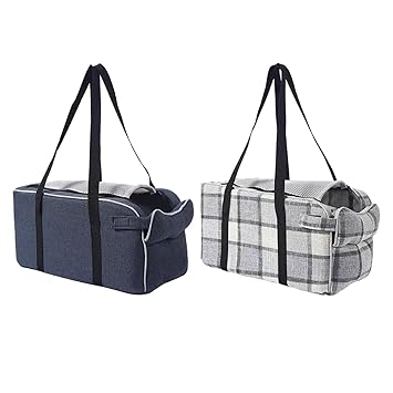 Macaso Portable Dog Car Seat Washable Travel Bag, Booster Seat Car Transport Safety Blue