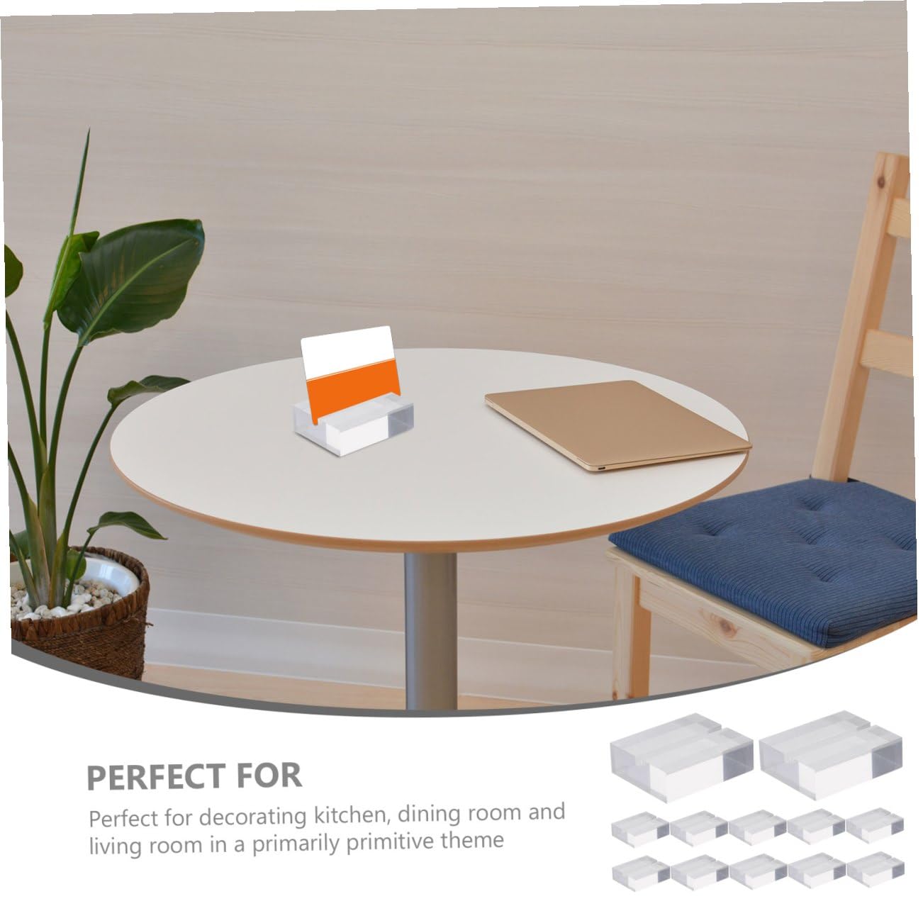 2 Series Tarjetero Acrílico Transparente para Tarjetas De Presentación Ideal para Casa Oficina Restaurante Fiesta Mesa De Comedor 12 Unidades Bodas Recuerdo 12 Piezas