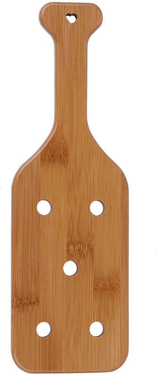 BATTIFE 12inch Bamboo Paddle - Lightweight Durability Smooth Wooden Paddle with Airflow Holes Unfinished Wooden Paddle