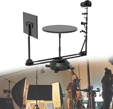 360 Degree Spinner,Photography Turntable, Rotating Photo Video Platform, Camera Slider,Adjustable Tilt Angle/Height Manual
