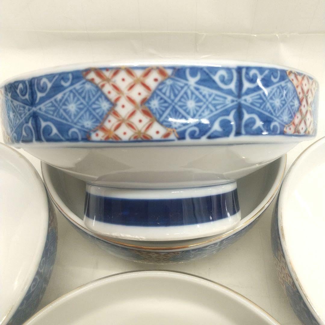 有田焼 煮物鉢 駒形錦 5枚