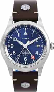 Orologio Timex Uomo Pan Am Al Quarzo – Cassa 42mm, Quadrante Blu, Cinturino In Pelle Marrone, Luminoso E Impermeabile 5 ATM - 2