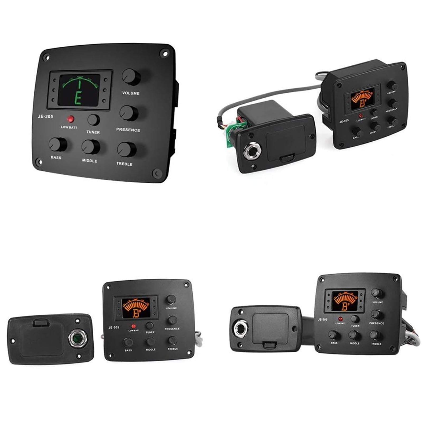Chitarra Acustica Pickup Piezoelettrico Preamplificatore EQ A 4 Bande Equalizzatore Accordatore Con Display LCD Accessori Per Strumenti A Corda Per Chitarra