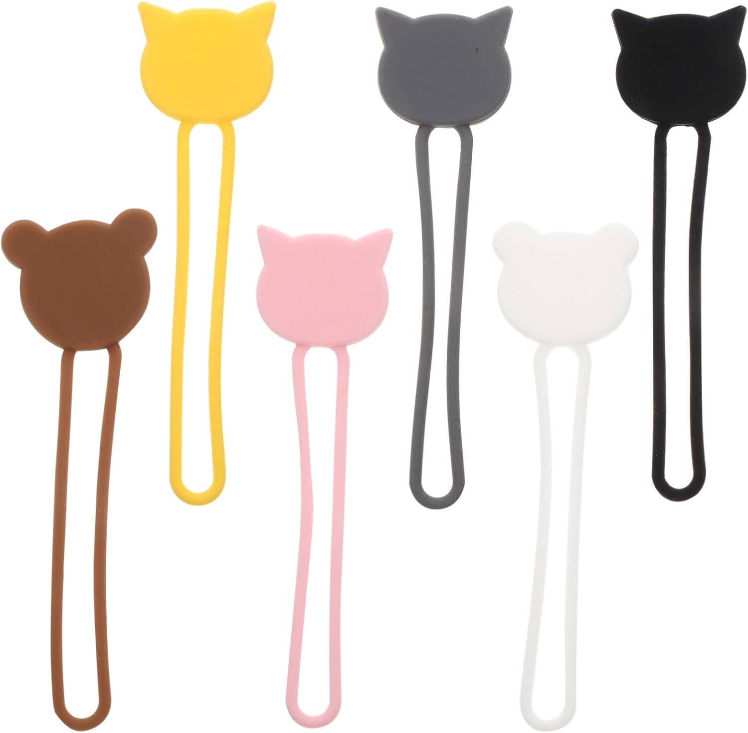 12 Pcs Cable Winder Cord Organizer Cord Management Cord Ties for Electrical Cords for Cables Headphone Straps Silicone Zip Ties Electric Wire Ties