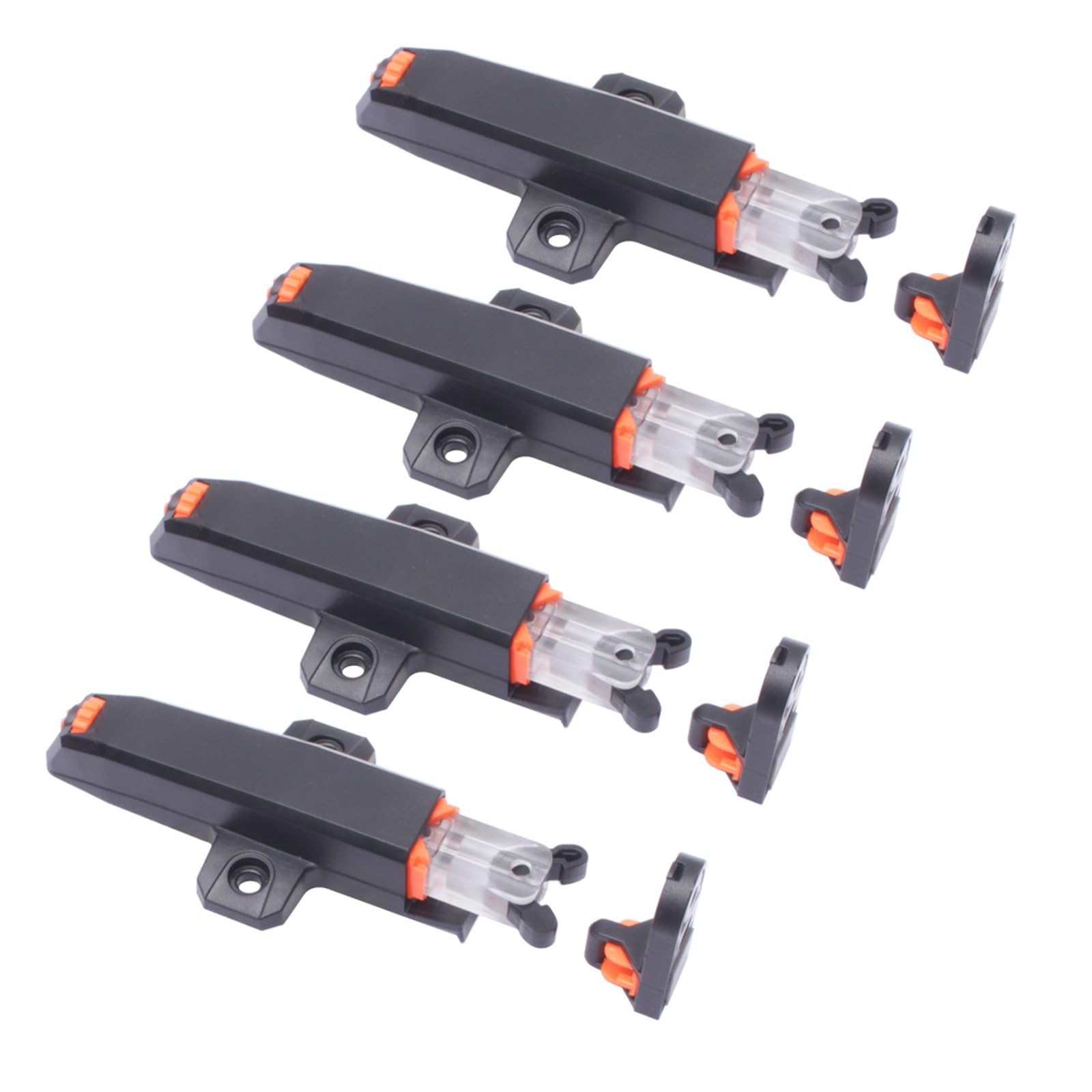 Tertioi Black Push Open Cabinet Latch 4 Strong Push Out Design, Everyday Closet Latch For Kitchen Utensils And Closets
