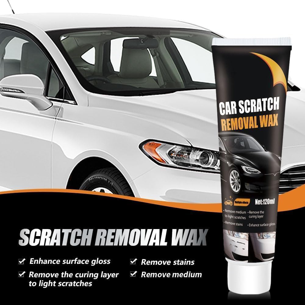 Car Scratch Remover Wax, 2026 Car Scratch Repair Paste for Deep Scratches, Scratch Remover for Vehicles, Universal Car Scratch Removal Wax with Wipe and Sponge (1PCS) — view 2