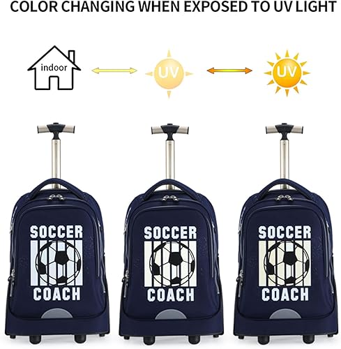 Miniatura 3 de Bolsa rodante para laptop de 14 pulgadas, bolsa de libros con ruedas de 19 pulgadas, bolsa de computadora con ruedas, bolsa de viaje con ruedas