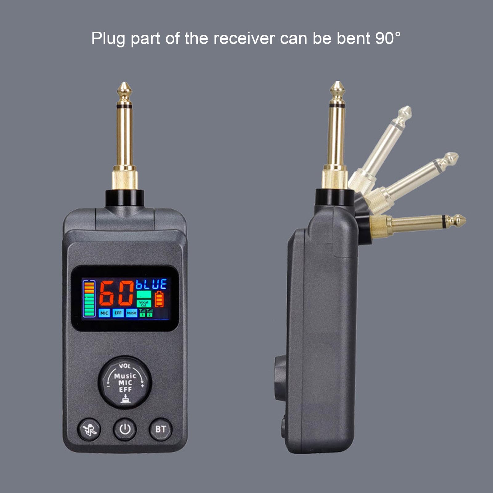 Cryfokt Duales Kabelloses Mikrofon, Professionelles UHF-Handheld-Dynamik-Mikrofonsystem-Set mit Wiederaufladbarem Empfänger, Kabelloses Mikrofon für Karaoke, Hochzeit,