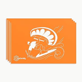 Plaque Acrylique pour Gravure Laser, Plastique à Graver Bicouche 30x20 cm 1,3mm, Plaque Plexi Couleur 4 Feuilles Plaque a Graver pour Personnalisé Artisanale (Blanc sur Orange)