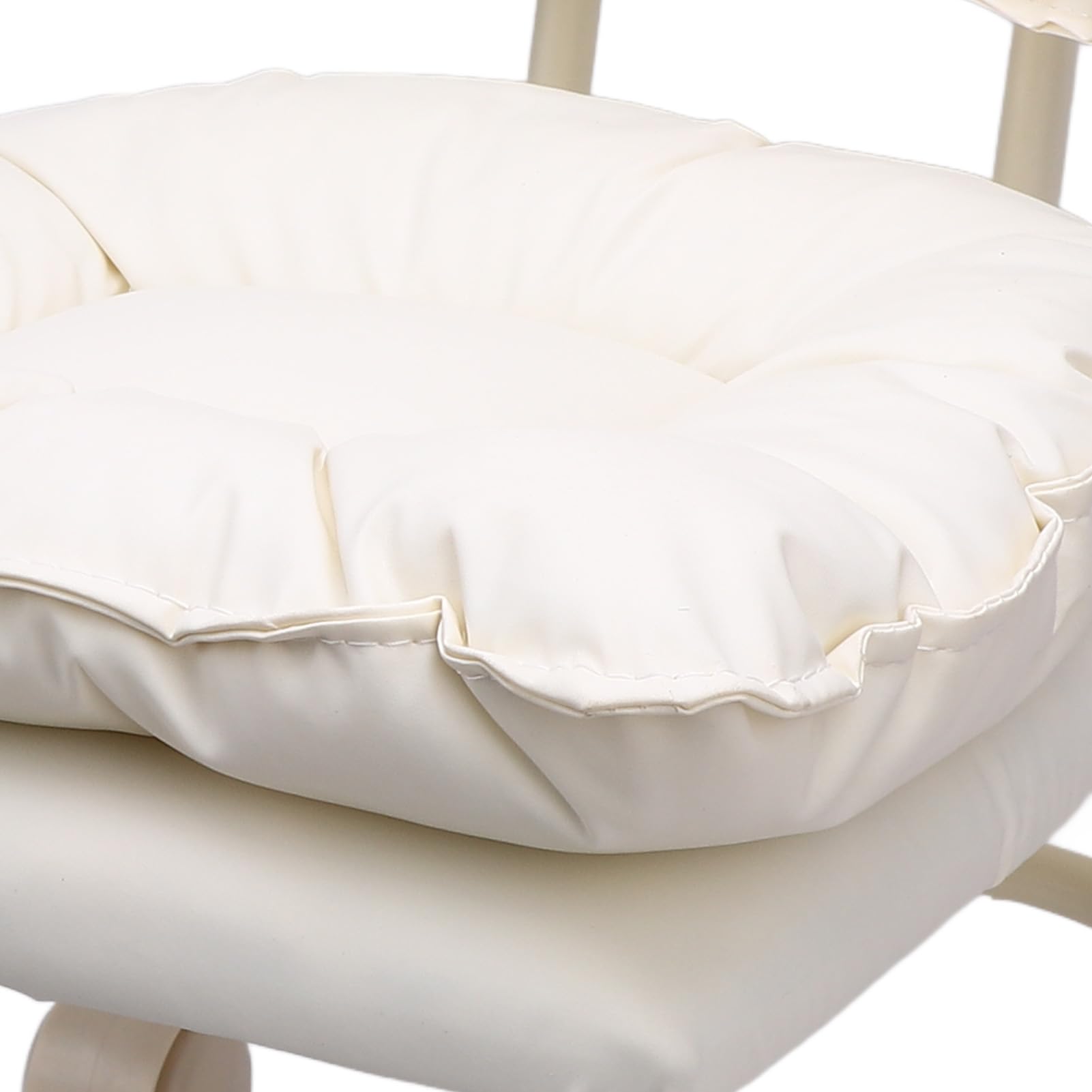 Taburete Bajo con Ruedas, Silla Baja Giratoria de PU con Respaldo, Taburete con Ruedas para Garaje | Silla Taburete | Silla Pequeña con Ruedas para Casa Oficina Salones