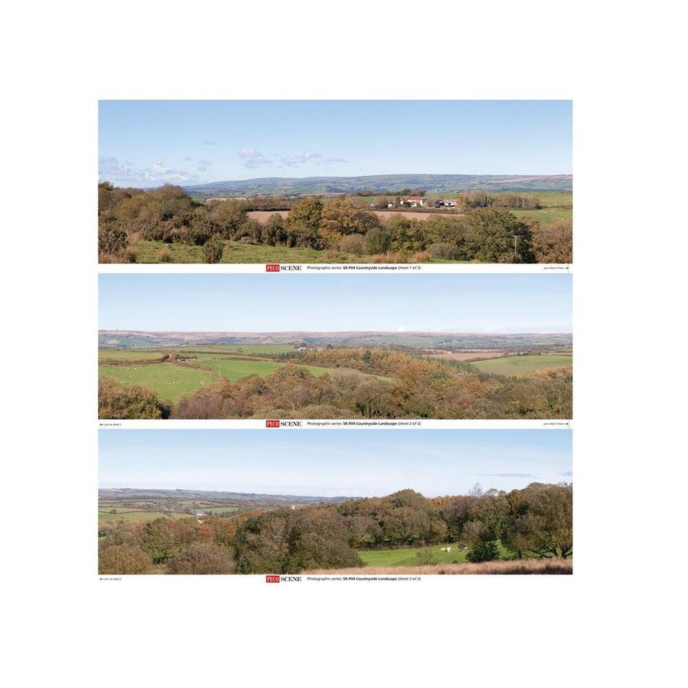 Peco SK-P04 Countryside Landscape 2400x333mm Photo Scenic Background