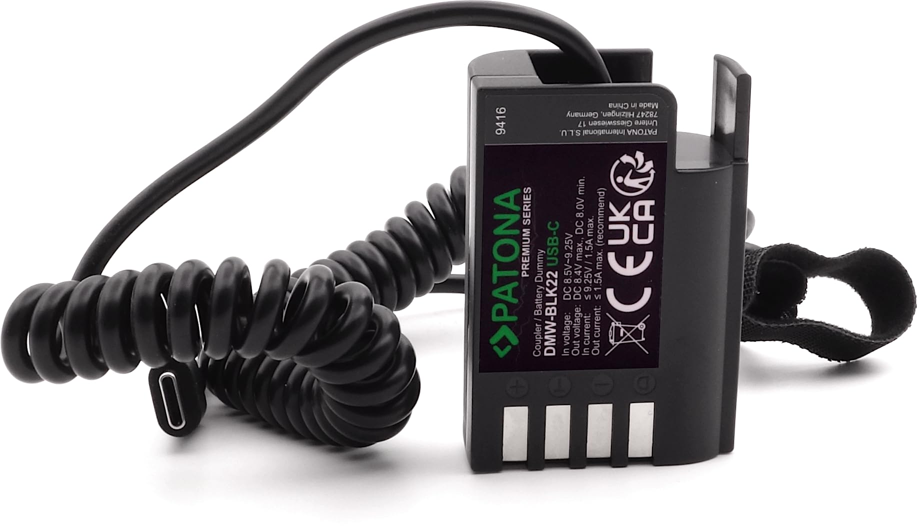 PATONA Dummy Batteria D-Tap Per Fotocamere Panasonic Lumix - Alimentatore Da Batteria Esterna - Foto 7