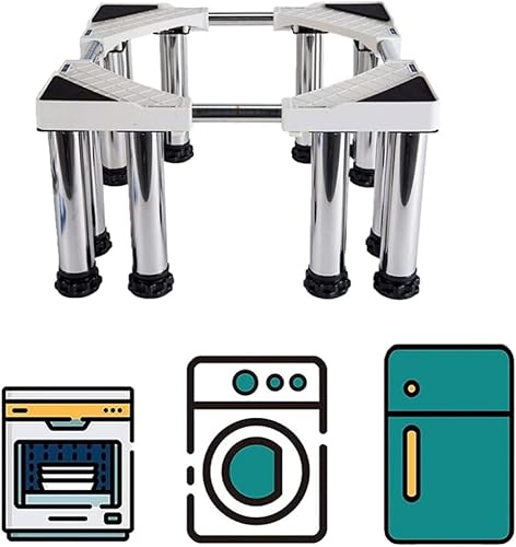 FWHK Washer and Dryer Platform, 12 Strong Legs Easy to Install and Can Hold Up to 660 Lbs Washer Pedestal Universal, for Washing