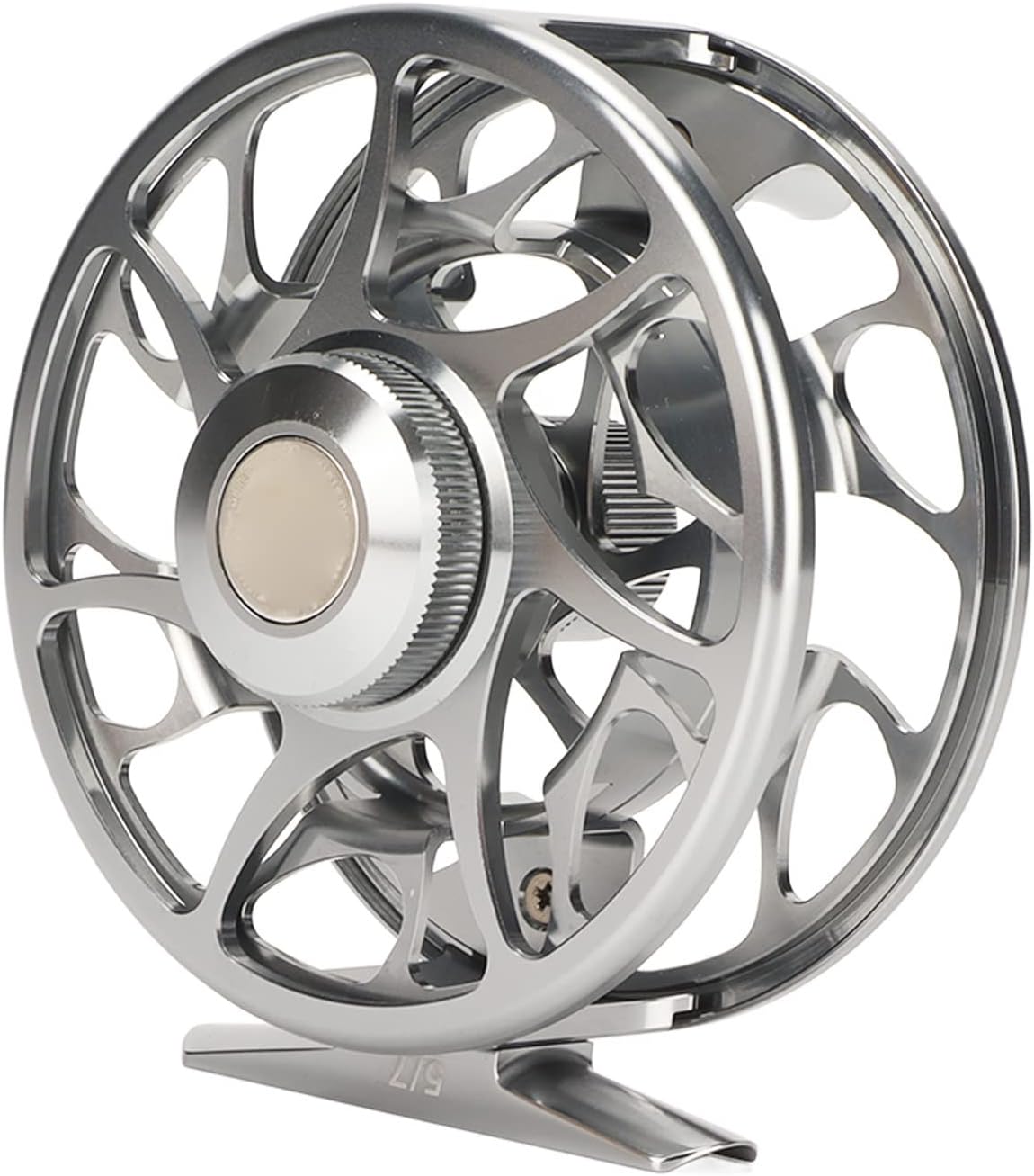 Fly Fishing Reel Aluminum Alloy CNC Machined Fly Fishing Reel 1:1 Speed Ratio for Freshwater Saltwater, Prevesselok1q42x9ge