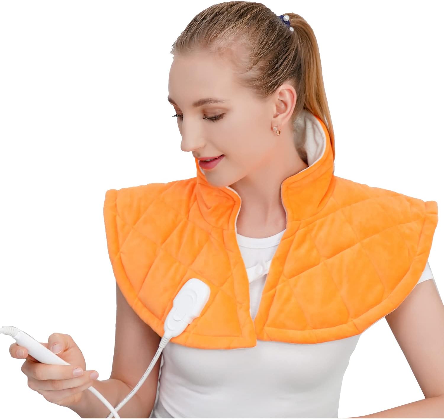 Weighted Heating Pad for Neck and Shoulders, Far Infrared Heating Pads