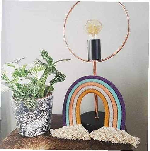 Miniatura 3 de 1 adorno de macramé para colgar en la pared, con borlas, tejido a mano, para decoración de habitación de niños, 1 pieza