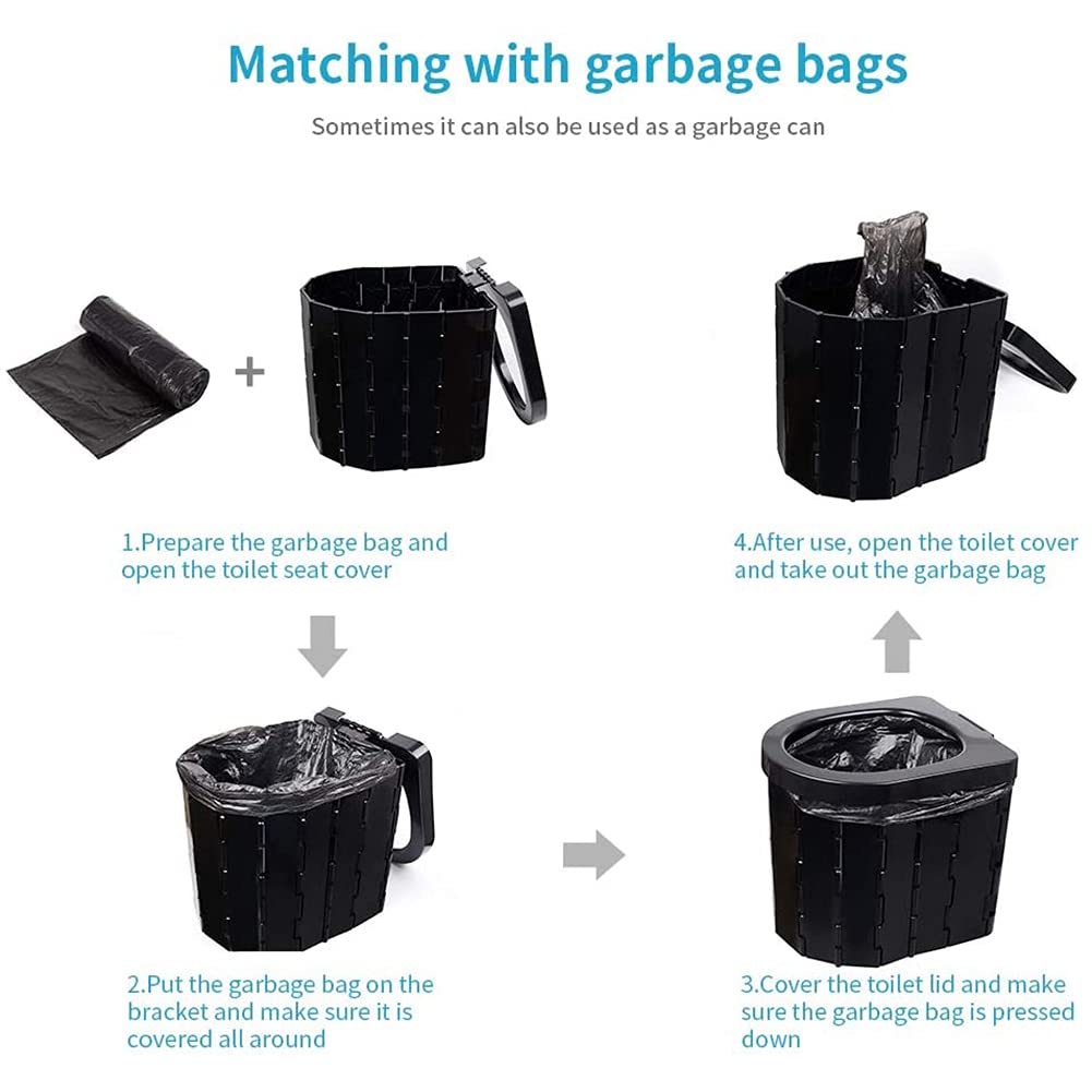 Campingtoilette Faltbar klappbar Kinder tragbare Toilette Baby Training Töpfchen Toilettensitz Camping Toilette Waschbare robuste kompakte Toilette für Camping Wandern Lange Reisen Stau