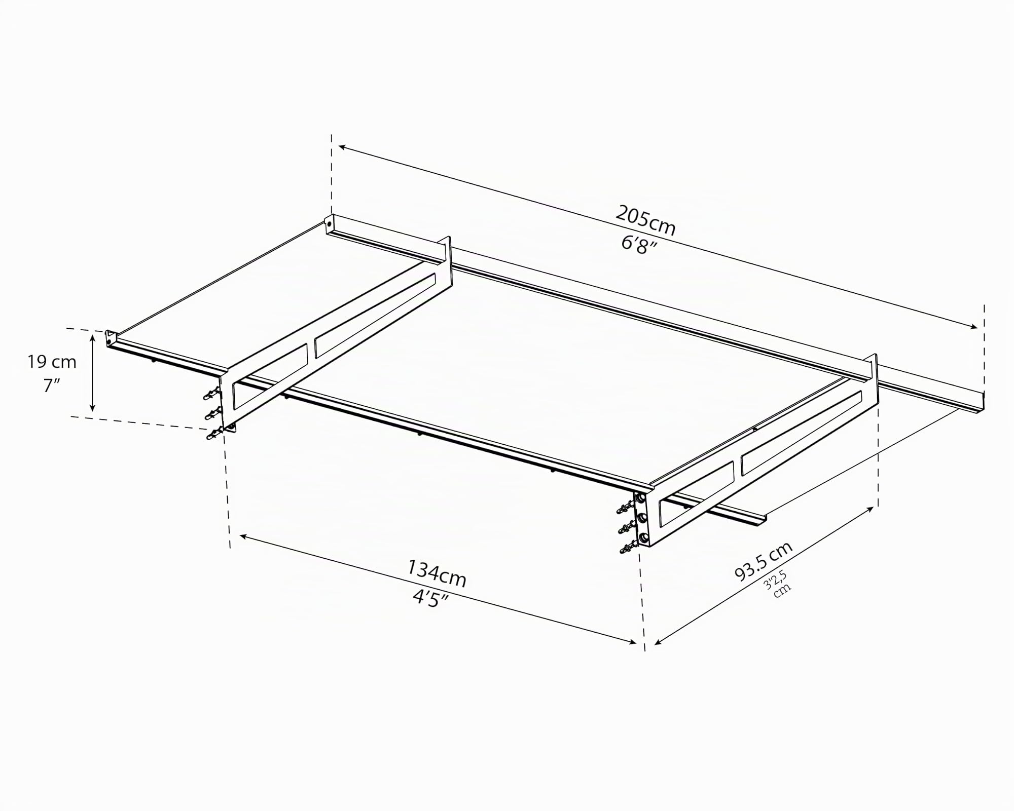 Canopia by Palram Vordach für Haustür Bremen 2050 Pultvordach 205 x 94 cm Grau Sonnenschutz Haustürvordach inkl. Regenrinne