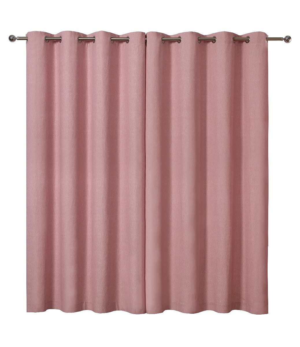 Sleepdown Rideaux doublés à œillets texturés pour Chambre à Coucher et Salon 168 x 228 cm Blush 2 Panneaux