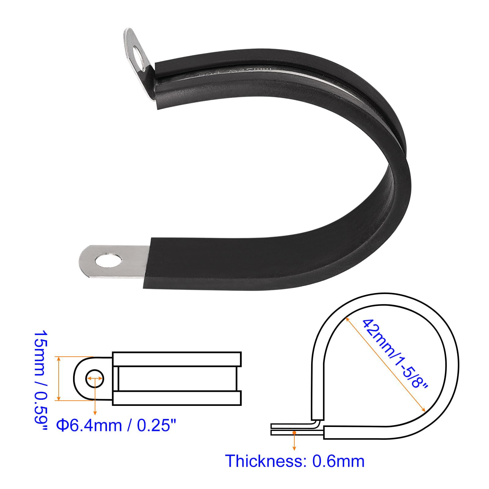 Unifizz 6Pcs 1-5/8 Inch(42mm) Cable Clamp - Image 2