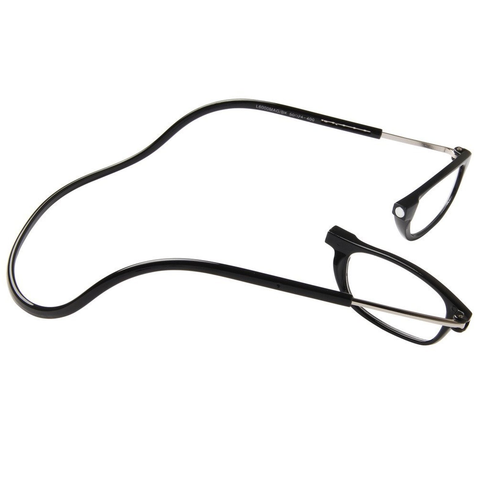 TBOC Gafas de Lectura Presbicia Vista Cansada – Montura Negra Graduadas +2.50 Dioptrías Hombre Mujer Regulables Imantadas Magnéticas Plegables Lentes Aumento Leer Ver Cerca Cuello Cierre Imán