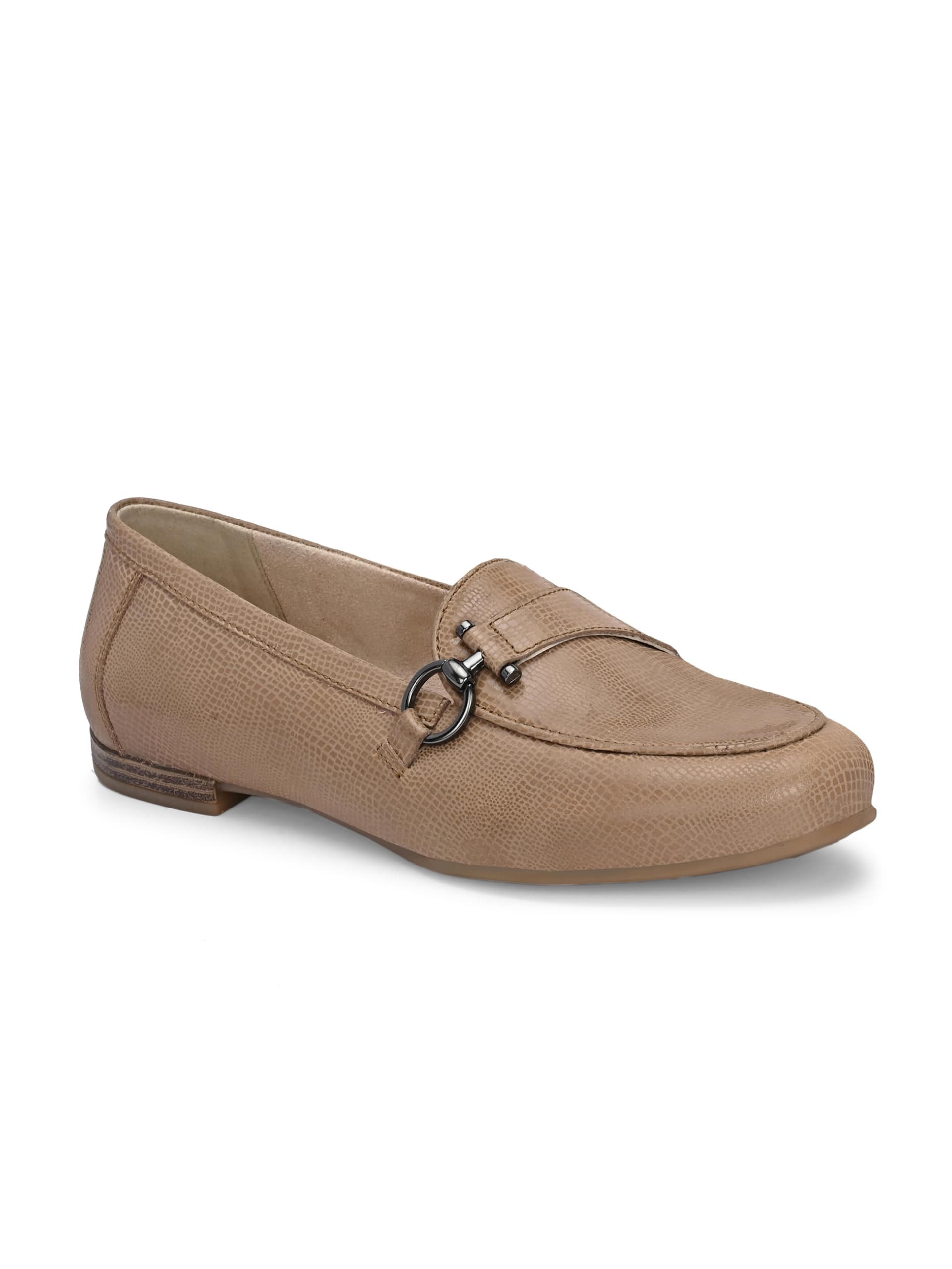 overdrive Quiet Walk Brown Color Leather Mocassin for Women-picture-5