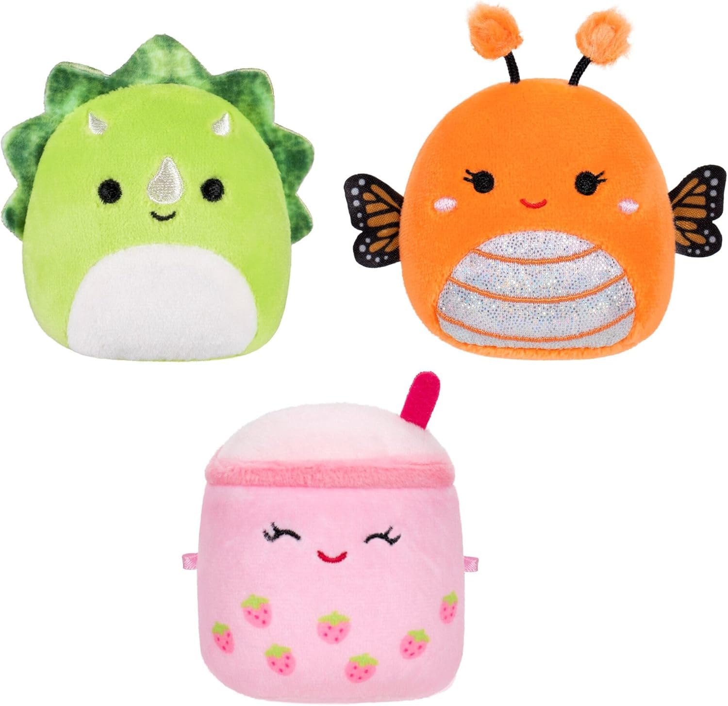 Micromallows SQMM0192-3 Pack, Super Soft Mini Squishmallows, 6.5 cm Plush Figures (Mony, Tristan, Victoria)