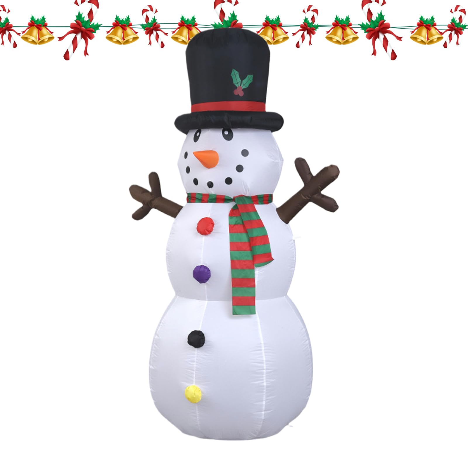 Muñeco De Nieve Inflable 2.38 Metros De Césped Gigante